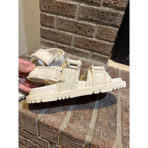 Christian Dior Act Velcro Sandals Ecru Size 38 US SIZE 8 - Picture 9 of 14